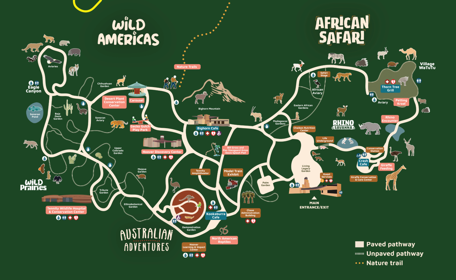 Map of The Living Desert Zoo and Gardens